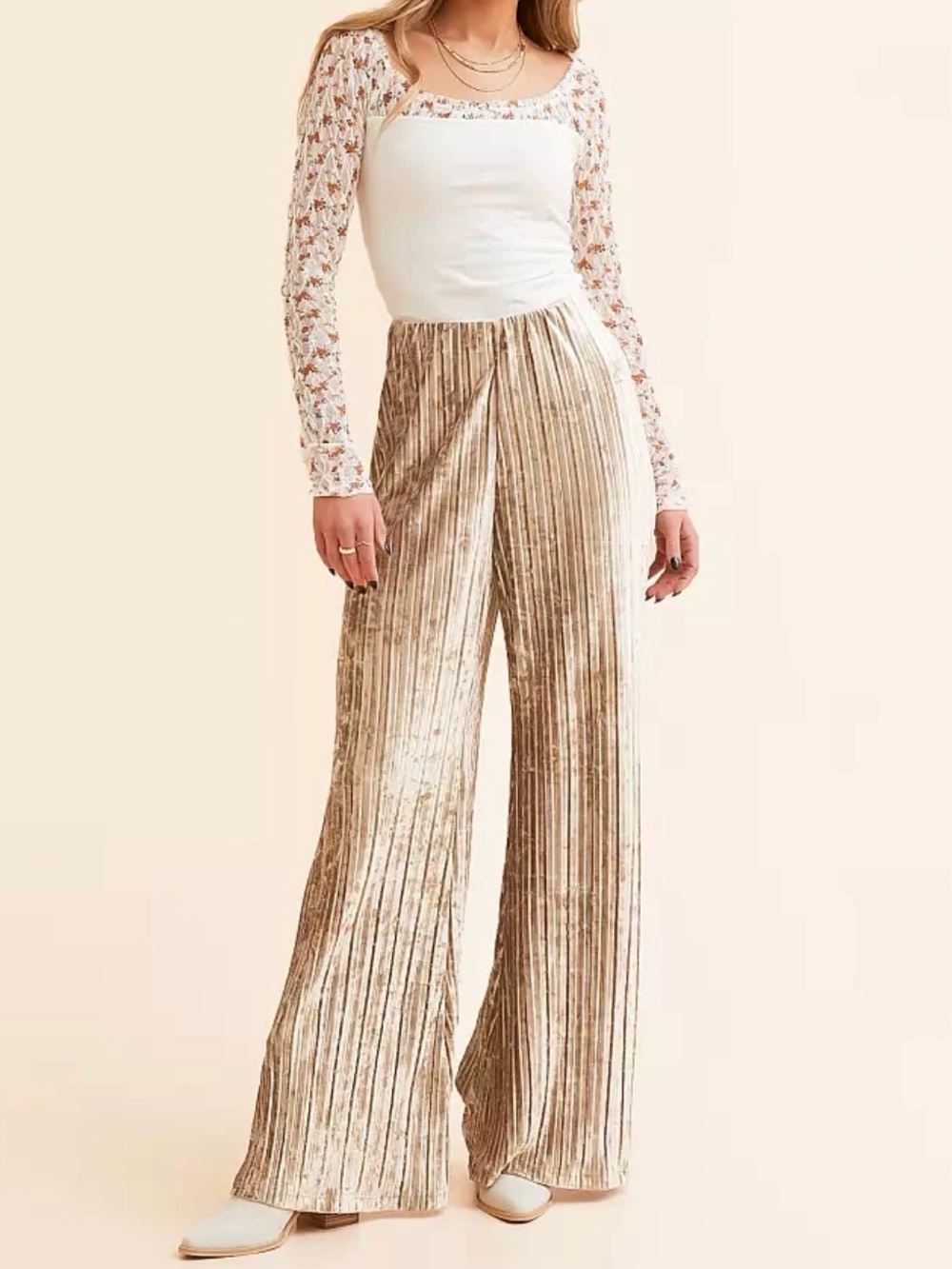 Free People Star Sign Velvet Flare Pant S